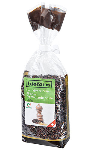 Senfkörner braun CH Biofarm Bio  3 x 200 g