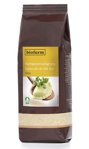 Hartweizen Voll Griess Biofarm Bio 3 x  500 g