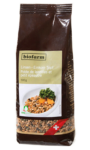 Linsen Einkorn Topf Biofarm Bio 3 x 500 g