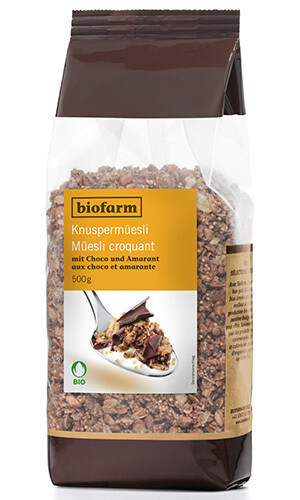 Knusper Müesli Choco Amarant Biofarm  3 x 500 g