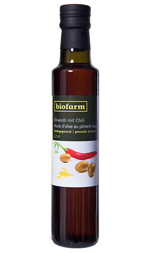 Olivenöl mit Chili Biofarm Bio  250 ml