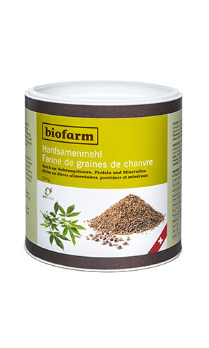 Hanf Samen Mehl Biofarm Bio  Dose 250 g