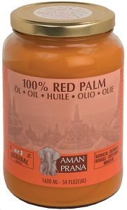 Palm öl rot extra virgin Aman Prana  1,6 l.