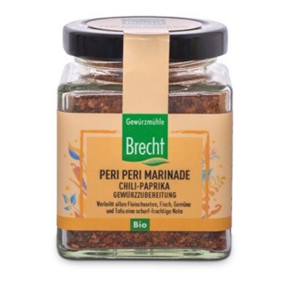 Brecht Bio Peri Peri Marinade Glas 3 x 120 g
