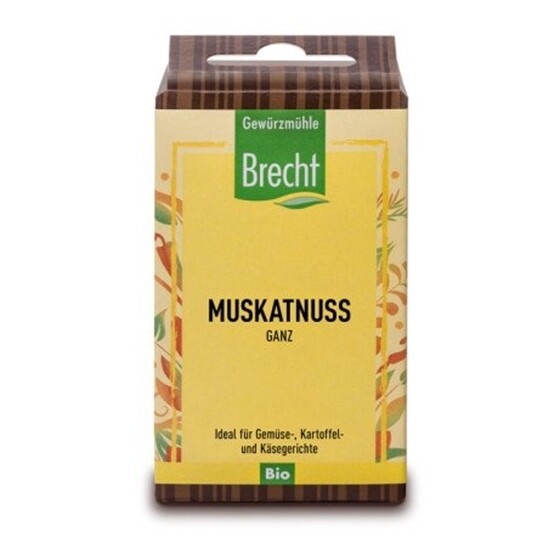 Brecht Bio Muskatnuss ganz Pack 3 x 5 Stück