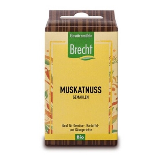 Brecht Bio Muskatnuss gemahlen Pack 3 x 35 g