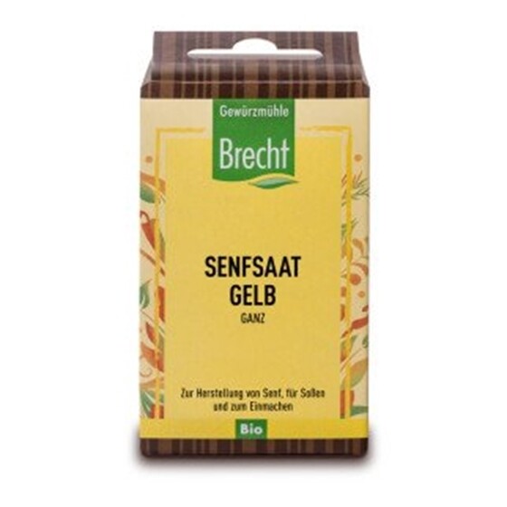 Brecht Bio Gelbe Senfsaat gemahlen Pack 3 x  35 g