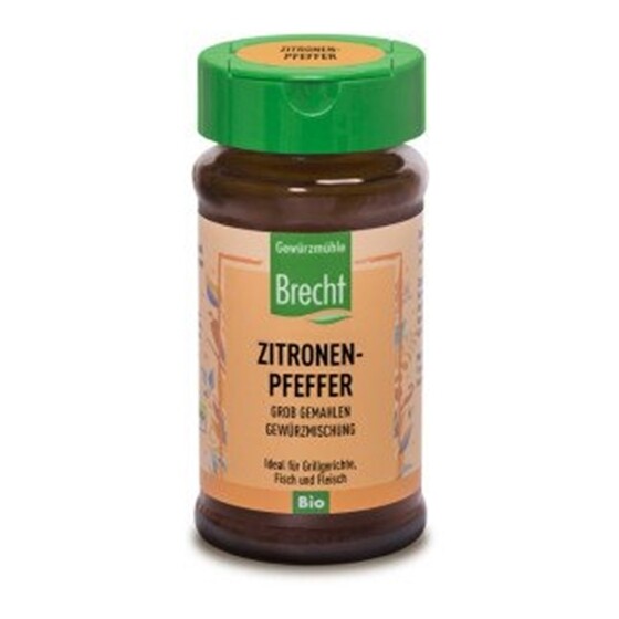 Brecht Zitronenpfeffer grob gemahlen Glas 3 x 30 g