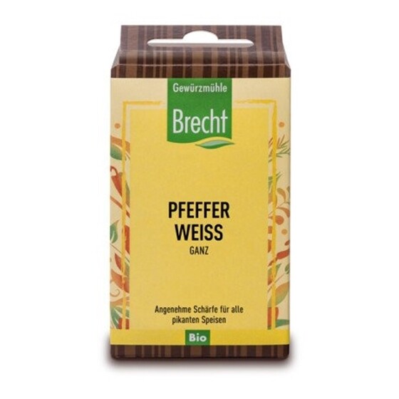 Brecht Bio Pfeffer weiss ganz Pack 3 x 50 g