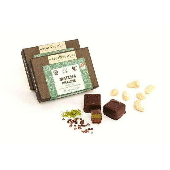 Praline Matcha  Naturkostbar 6er Box 88g