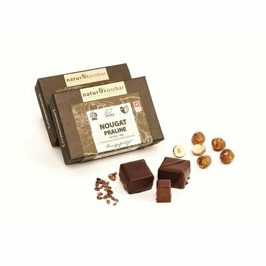 Praline Nougat  Naturkostbar 6er Box 88g