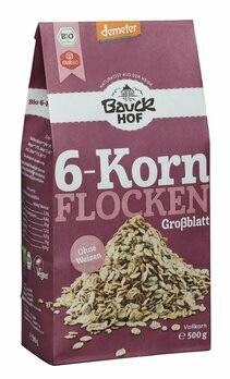 6-Korn Flocken ohne Weizen Bauckhof  3 x 500g