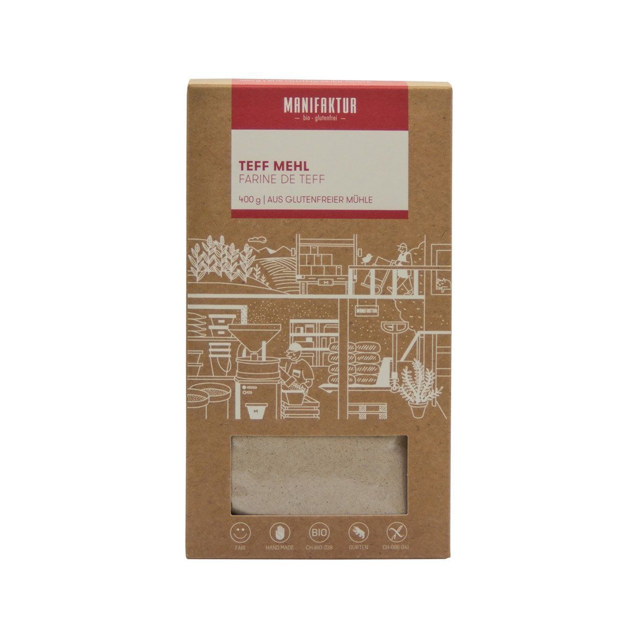 Manifaktur Teff Mehl, glutenfrei, CH Bio 400g