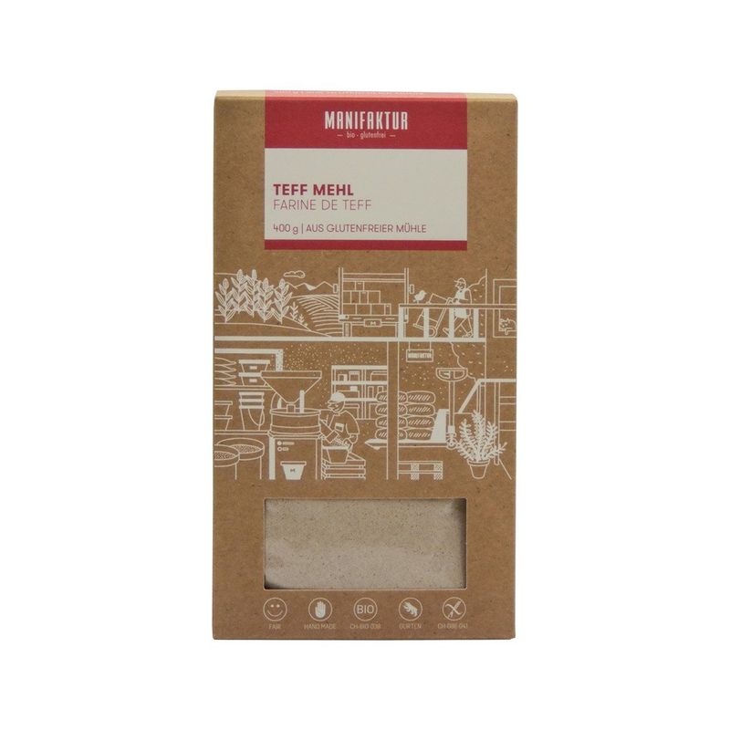 Manifaktur Teff Mehl, glutenfrei, CH Bio 400g