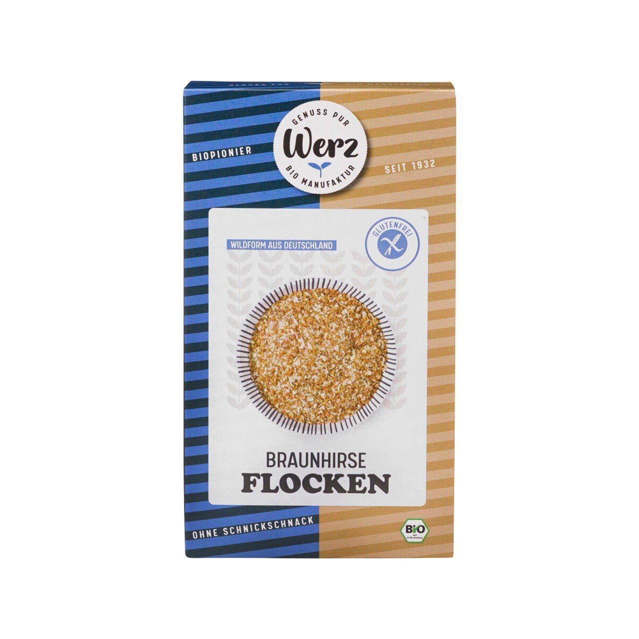 Werz Braunhirse Flocken glutenfrei, EU Bio 250g