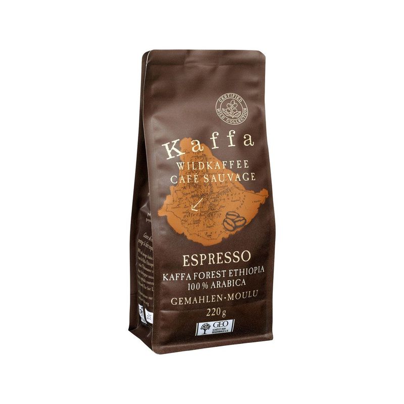 Original Food Wildkaffee Kaffa Espresso gemahlen, EU Bio/FLO-Fairtrade 220 g