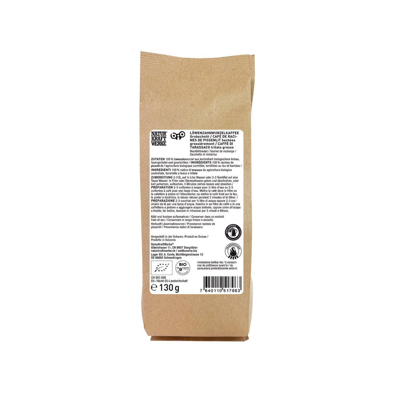 NaturKraftWerke Löwenzahnwurzelkaffee, CH Bio 130 g