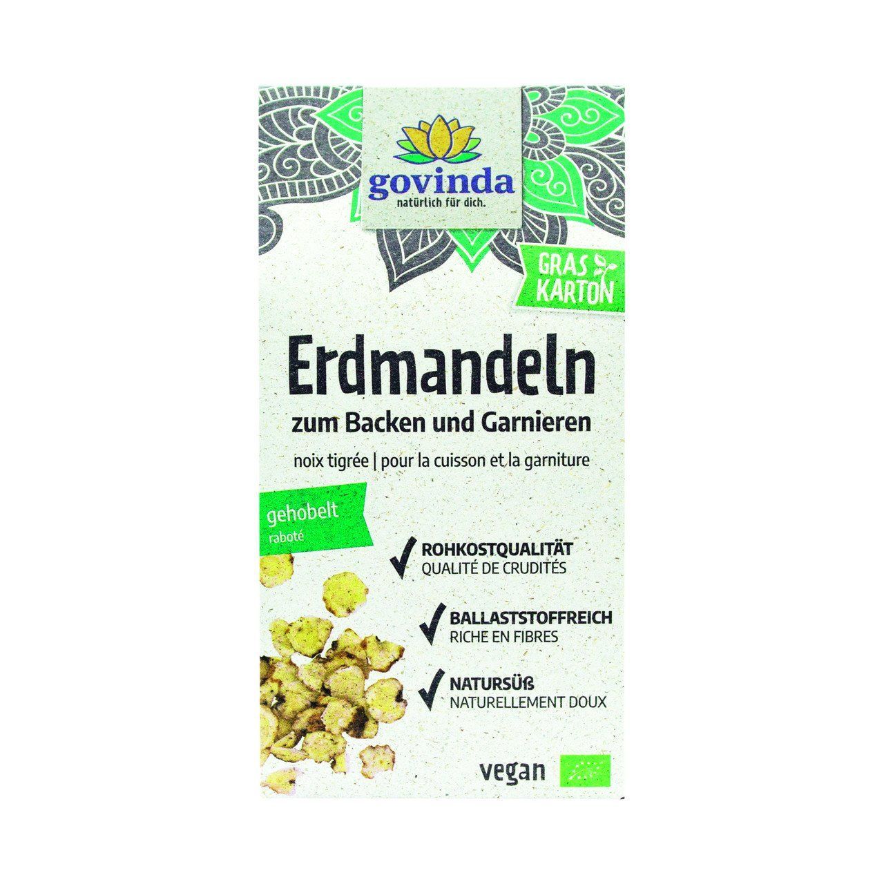 Govinda Erdmandeln gehobelt, EU Bio 125g