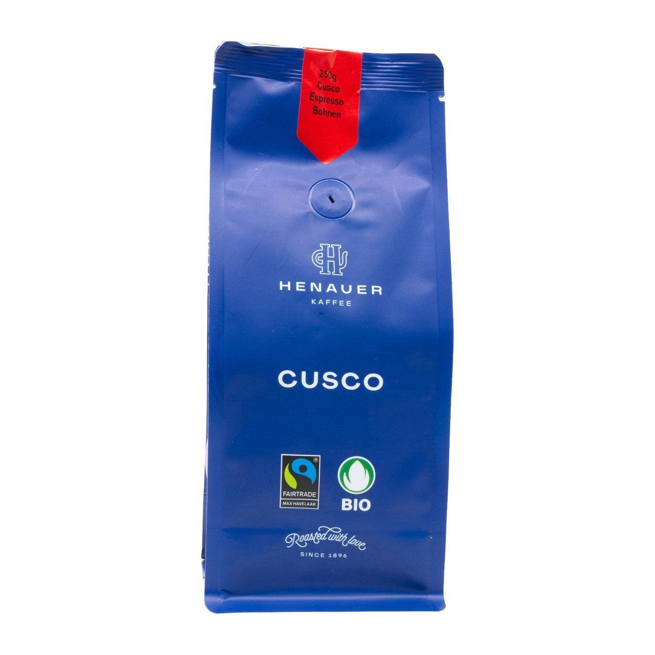 Kaffee Henauer Bio Cusco Espresso Bohnen Beutel 6x250 g