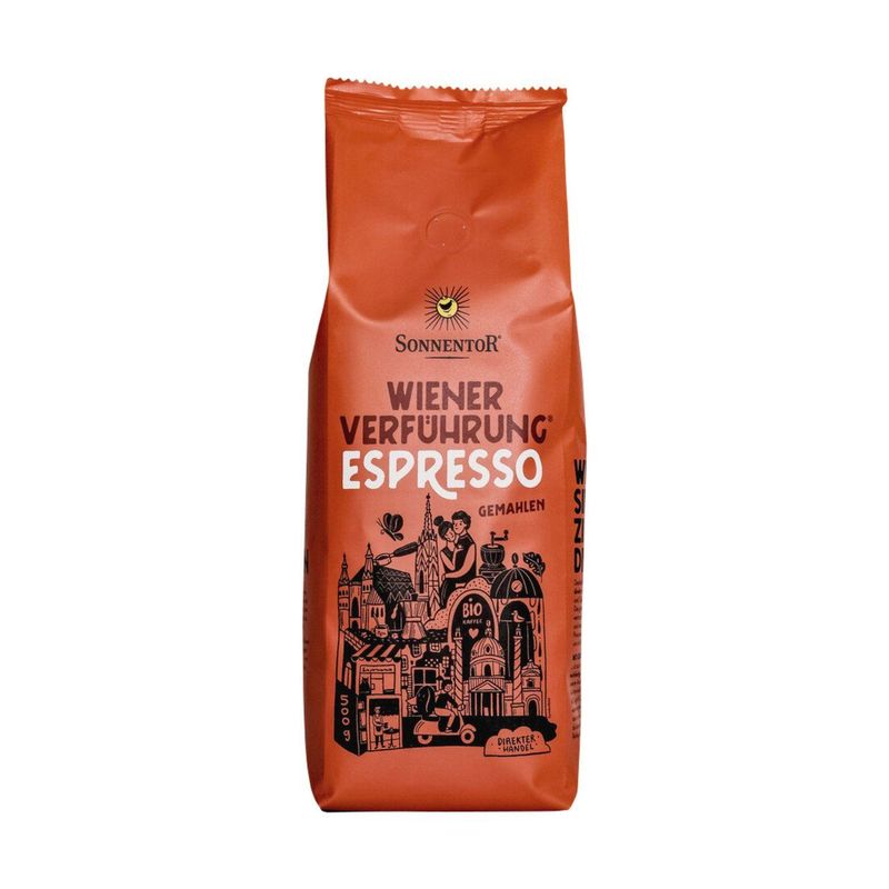Kaffee Sonnentor Bio Espresso Kaffee gemahlen Wiener Verführung Beutel 500 g