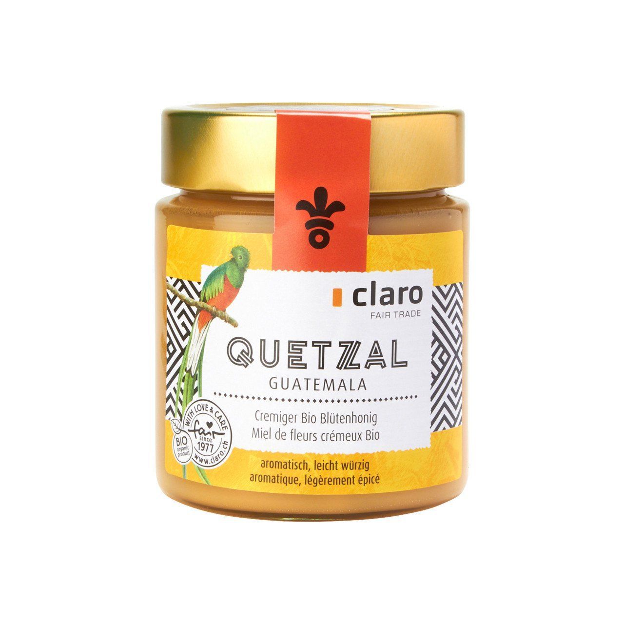 Honig Claro Fair Trade Quetzal Blütenhonig cremig aus Guatemala Glas 500 g