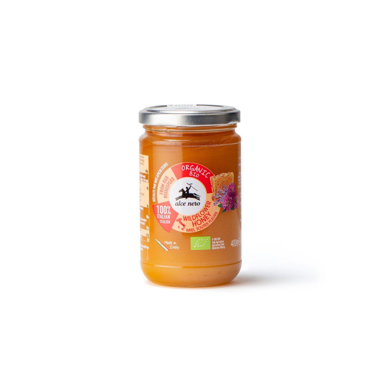 Honig Alce Nero Bio Honig Wildblüten Glas 400 g