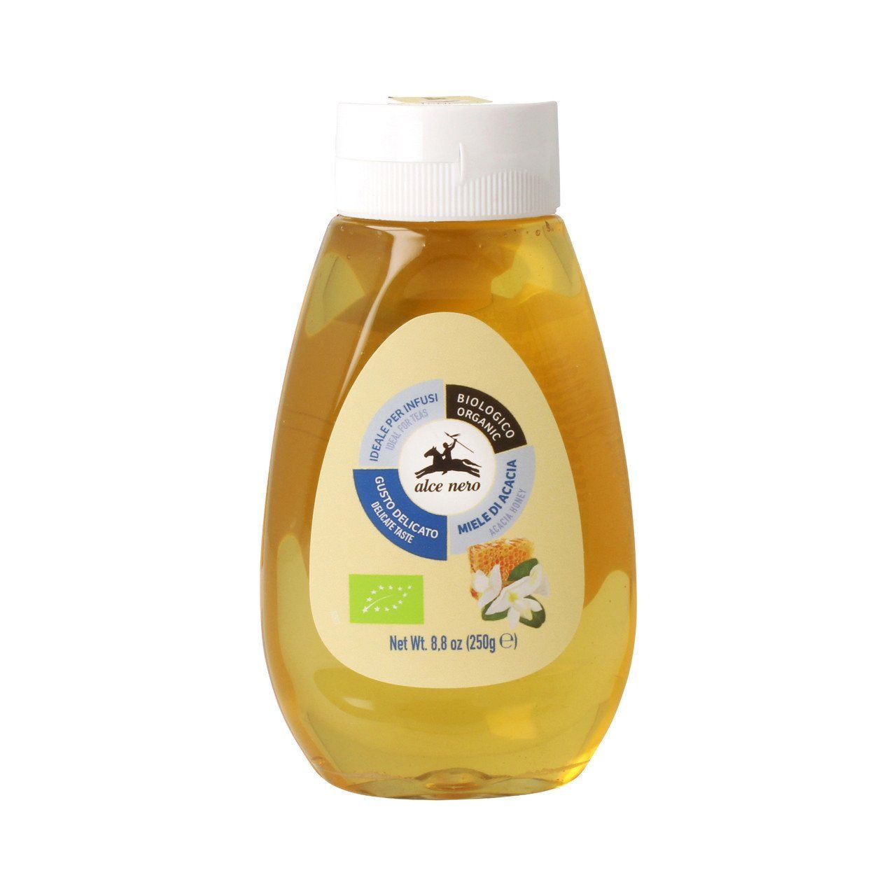 Honig Alce Nero Bio Honig Akazien Spenderflasche Flasche 250 g