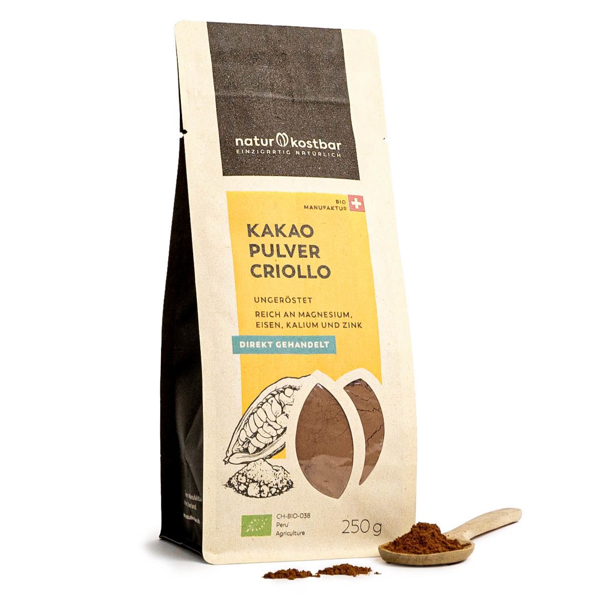 Kakaopulver Criollo 250g Naturkostbar