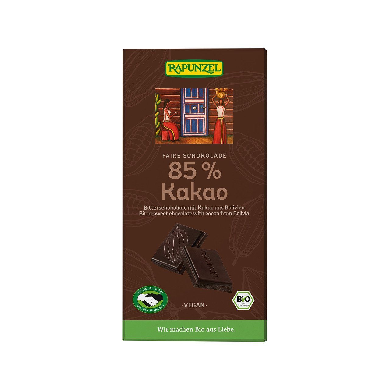 Rapunzel Schokolade 85% Kakao 12x 80g Tafeln