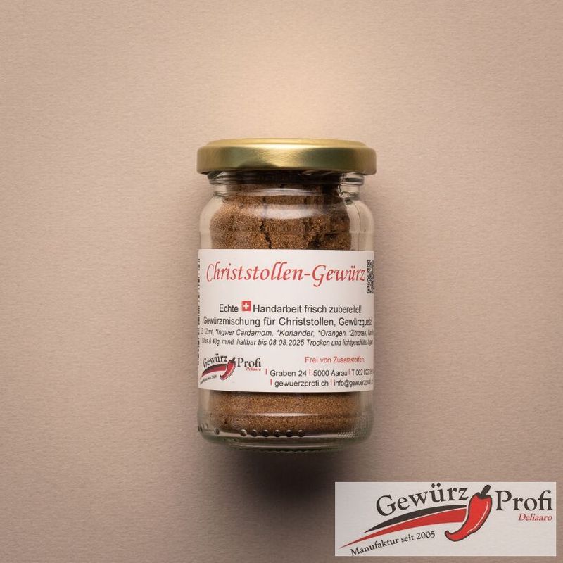 Stollen Christstollen Gewürz 2x 40g, Glas