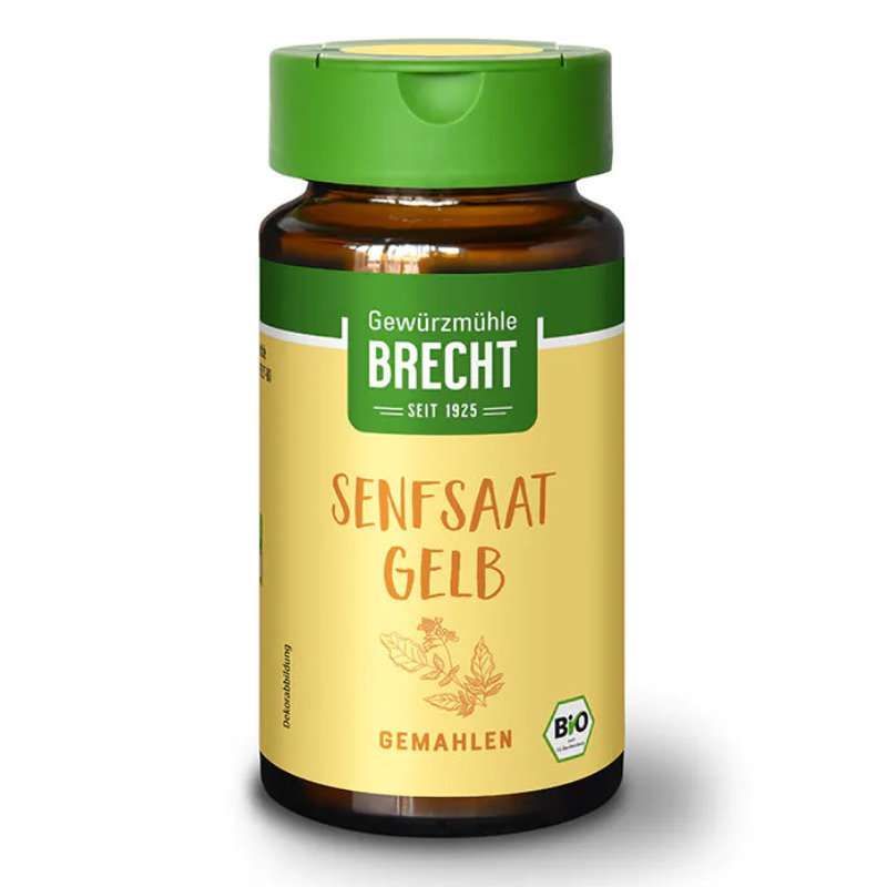 Brecht Bio Gelbe Senfsaat gemahlen Glas 3x 35 g