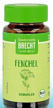 Brecht Bio Fenchel gemahlen Glas 3 x 25 g