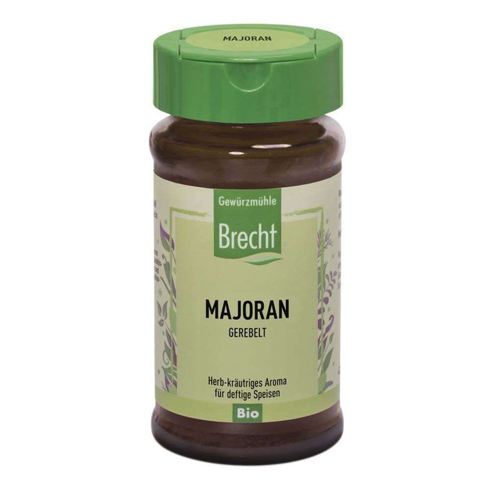 Brecht Bio Majoran gerebelt Glas 3x8g