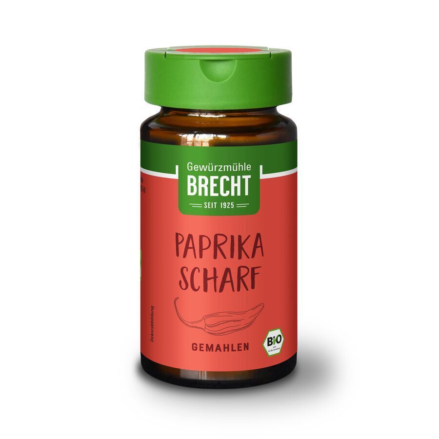 Brecht Bio Paprika scharf Glas 3 x 35 g