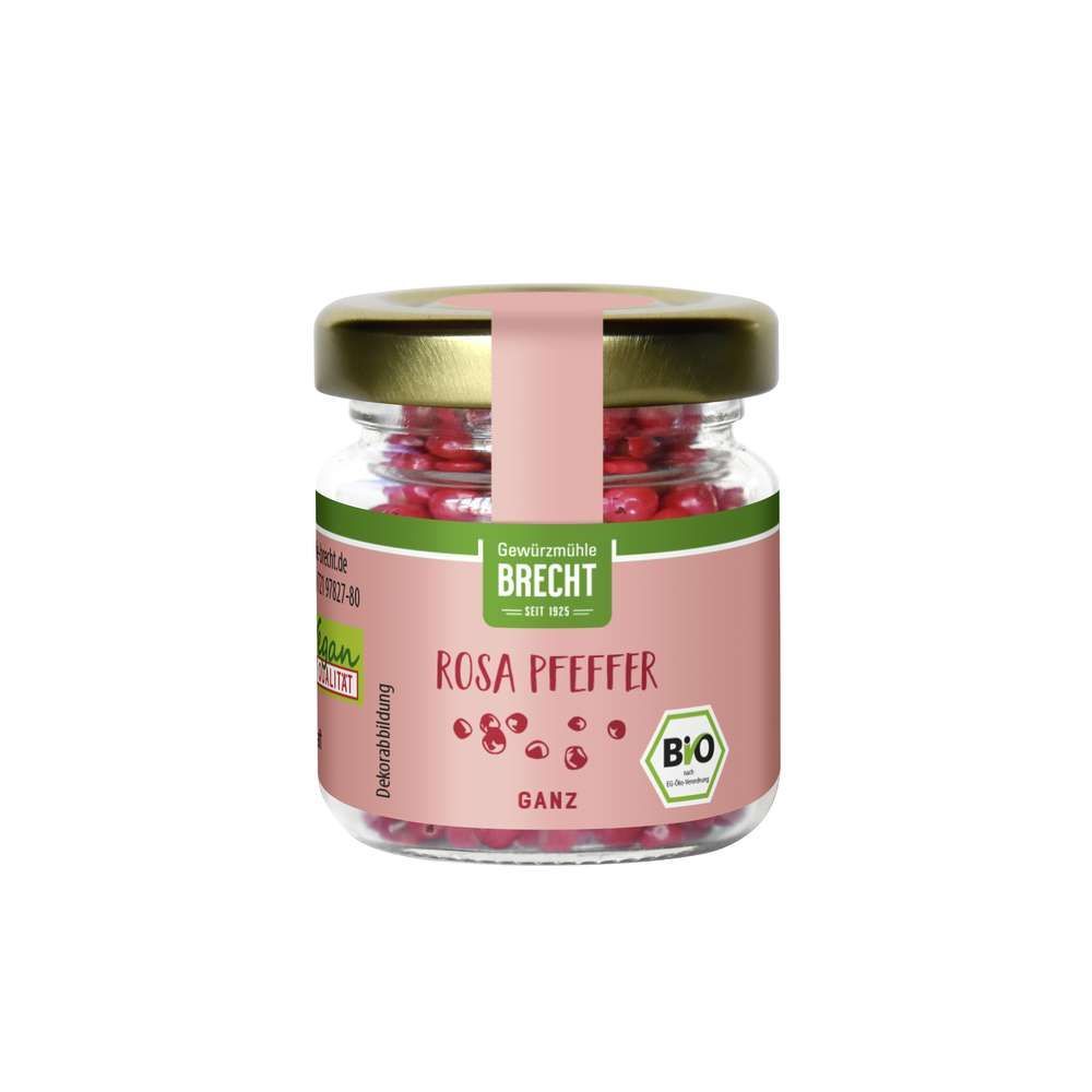 Brecht Bio Pfeffer rosa Glas 2x 10 g
