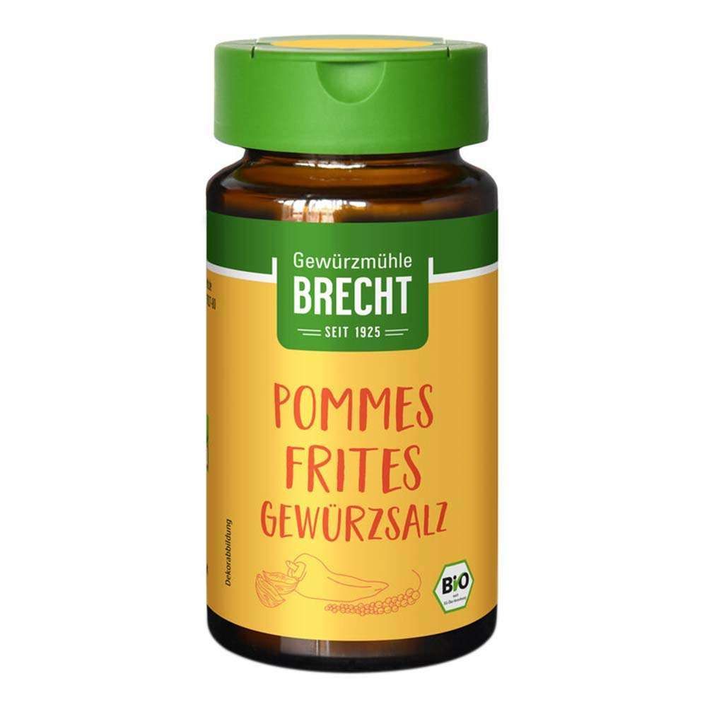 Brecht Bio Pommes-Frites Gewürzsalz Glas 3 x 60 g