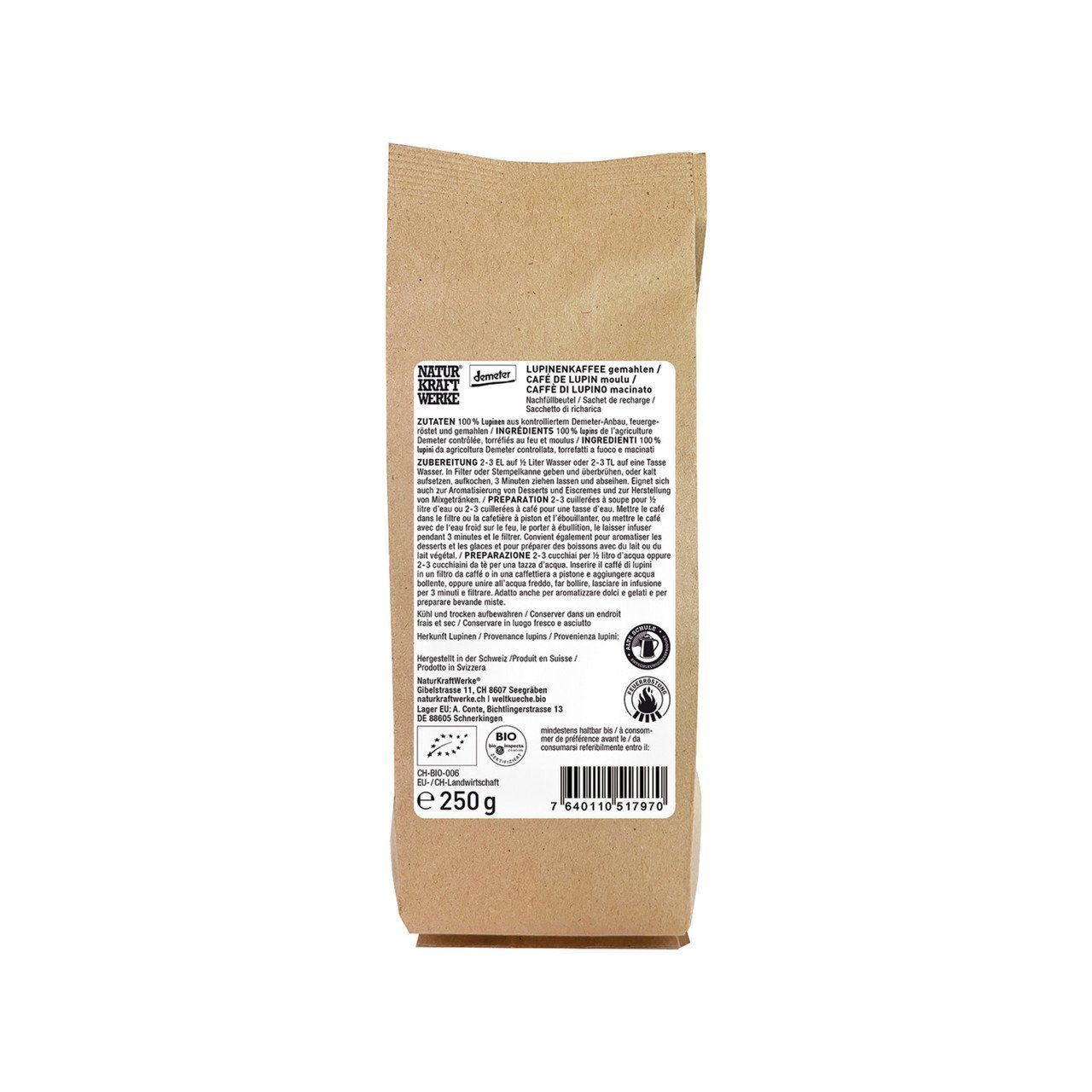 Naturkraftwerke LUPINENKAFFEE 250 G DEMETER