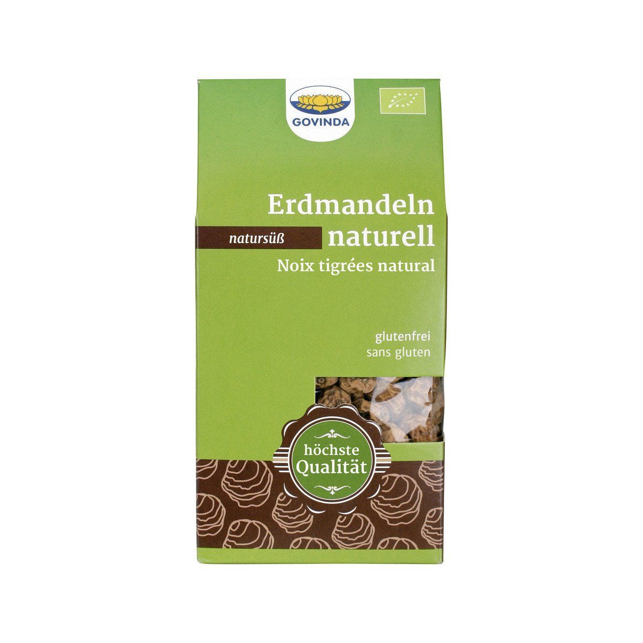 Govinda Erdmandeln naturell, ganz und geröstet, EU Bio 250g