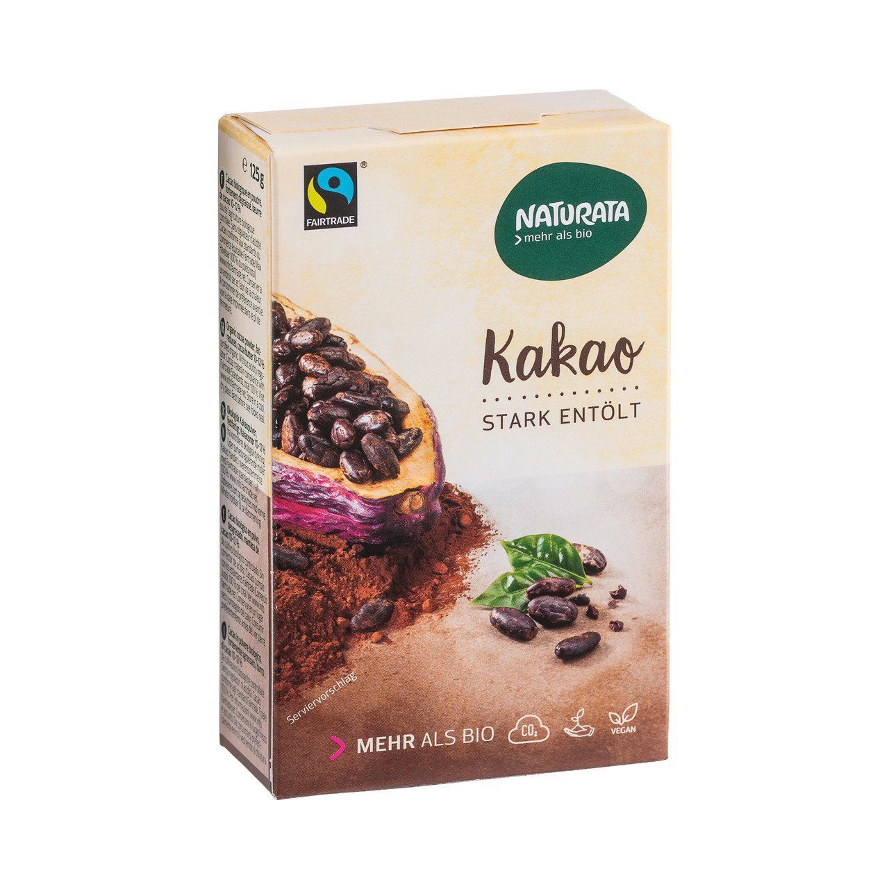 Kakao stark entölt Naturata (ca. 10% Fettanteil) 125g