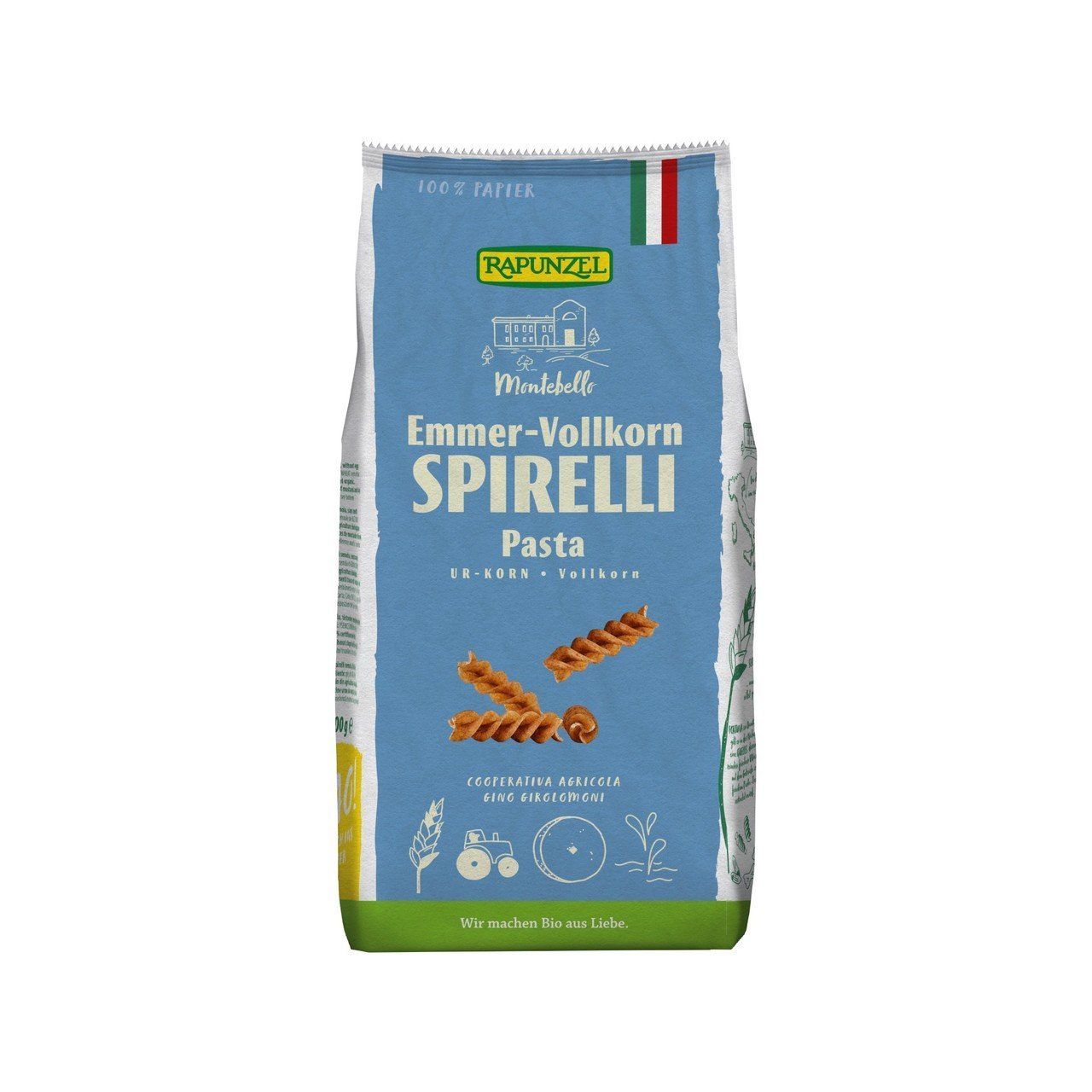 Emmer-Spirelli Vollkorn Bio Rapunzel 500g