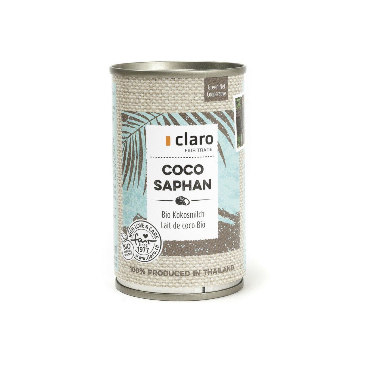Claro Fair Trade Coco Saphan - Kokosmilch, CH Bio / Fairer Handel 3x 400ml