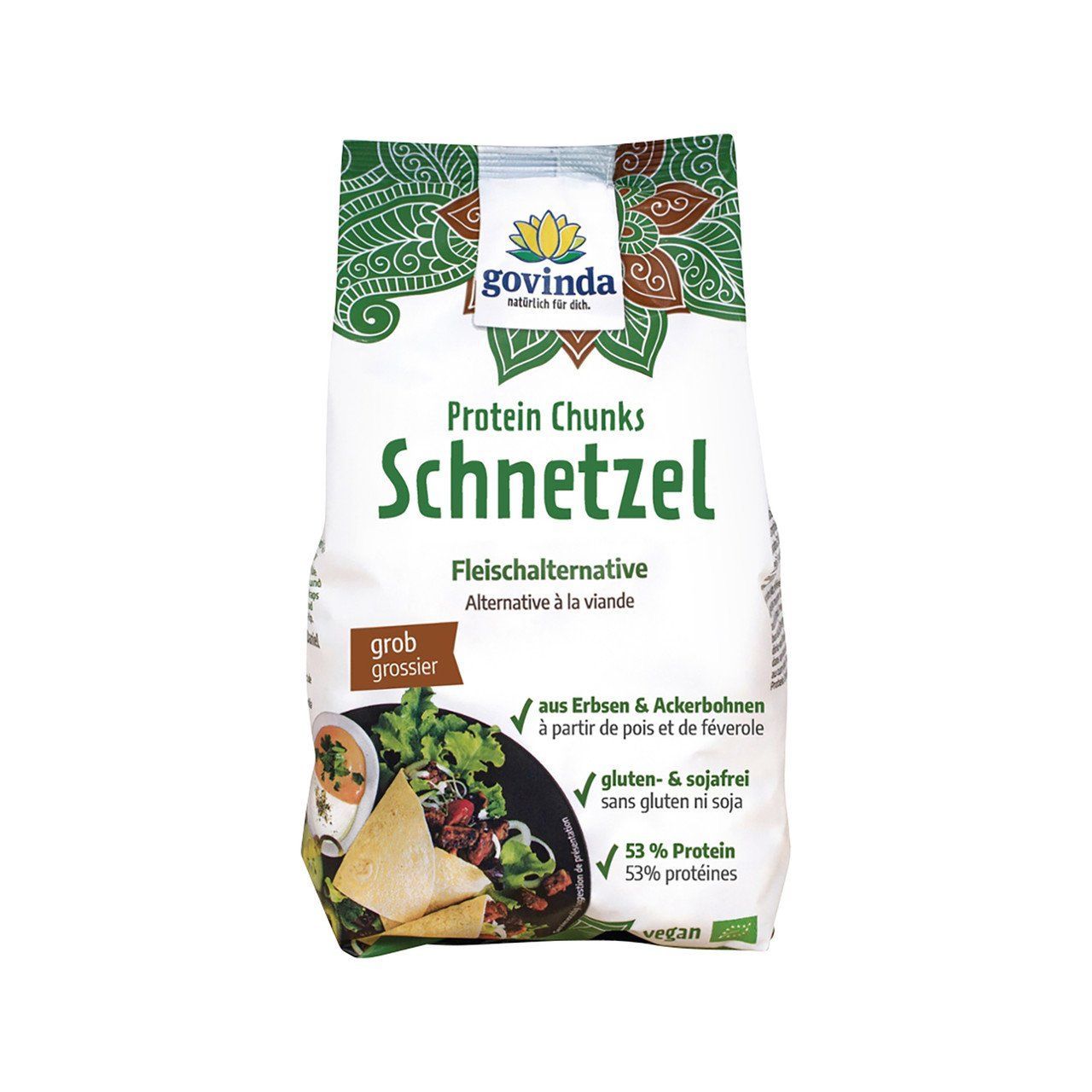 Govinda Protein Chunks "Schnetzel", EU Bio 3x125g