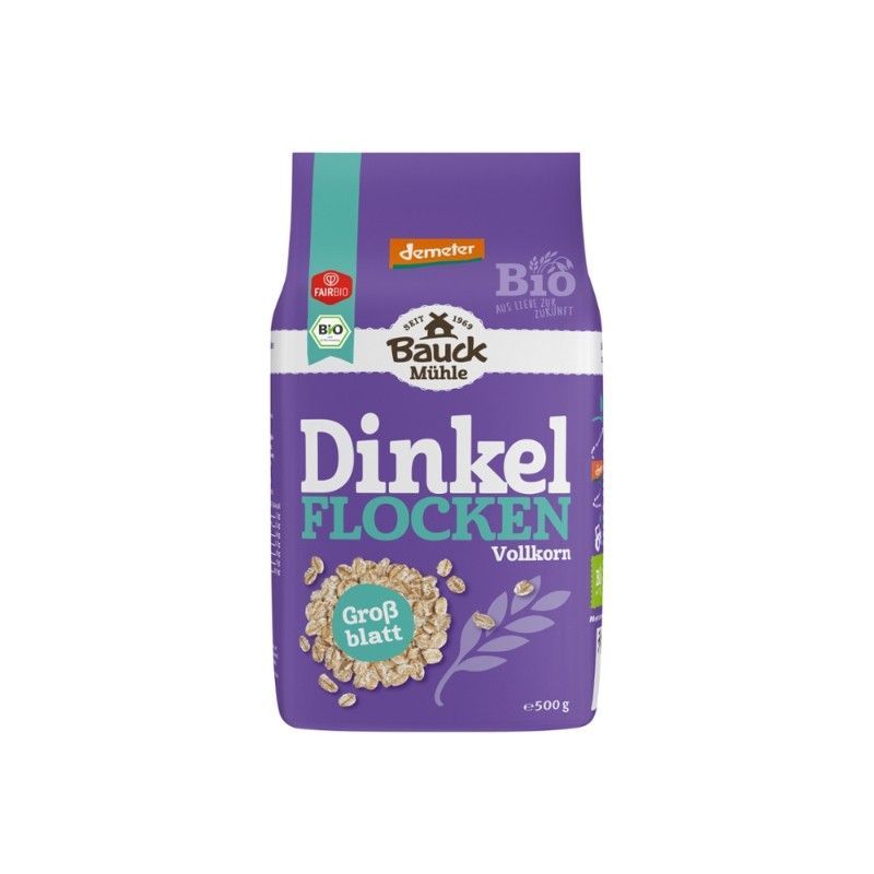 Bauckhof Dinkel Flocken Grossblatt 3x 500g