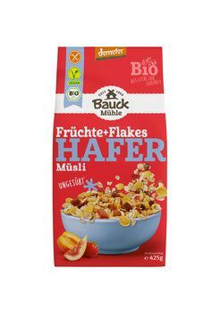 Knusper Hafer Früchte Flakes Frühstück, demeter, glutenfrei Bauck 3x 425g Knusper Hafer Früchte Flakes Frühstück, demeter, glutenfrei Bauck 3x 425g