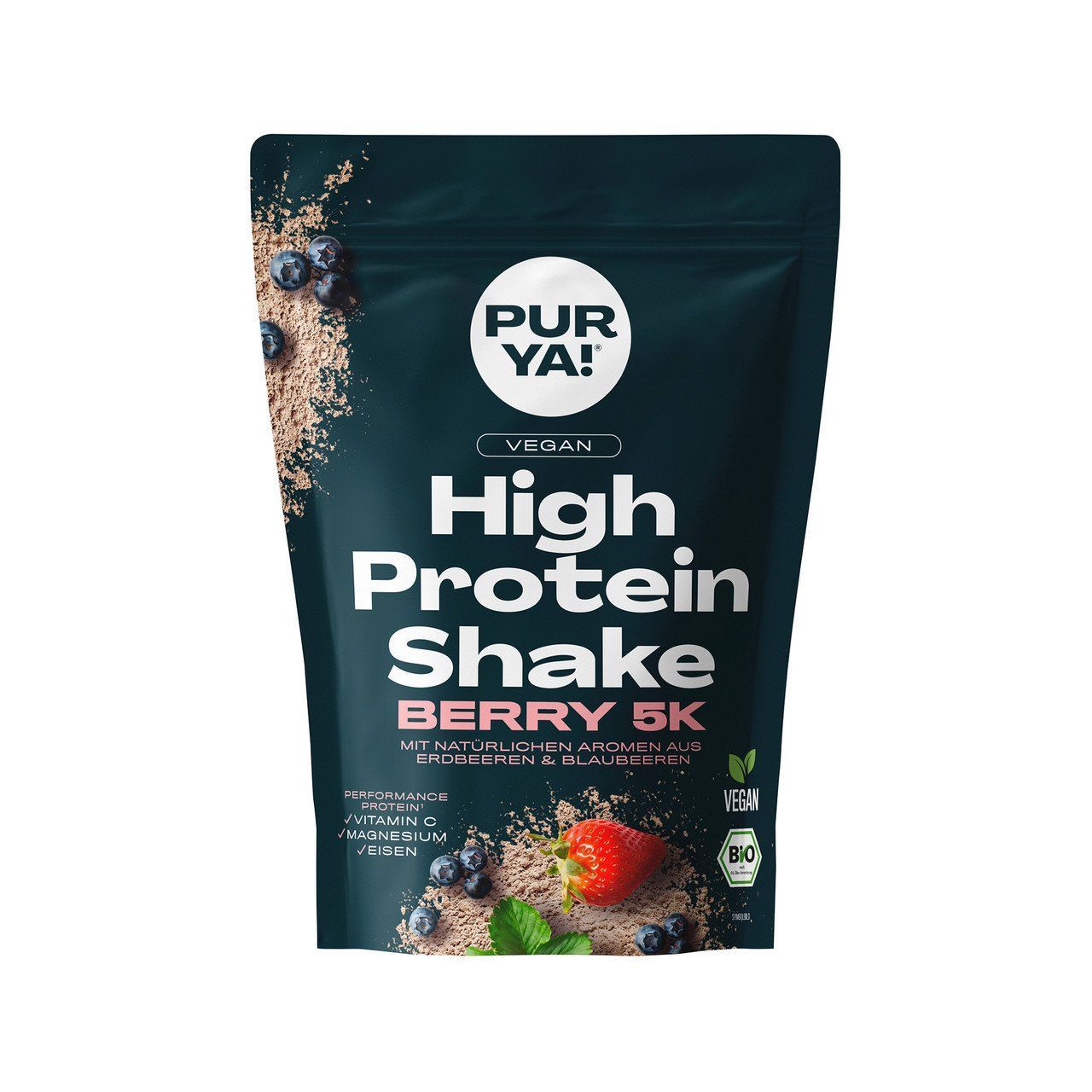 Purya! High Protein Shake, Berry, EU Bio 300g