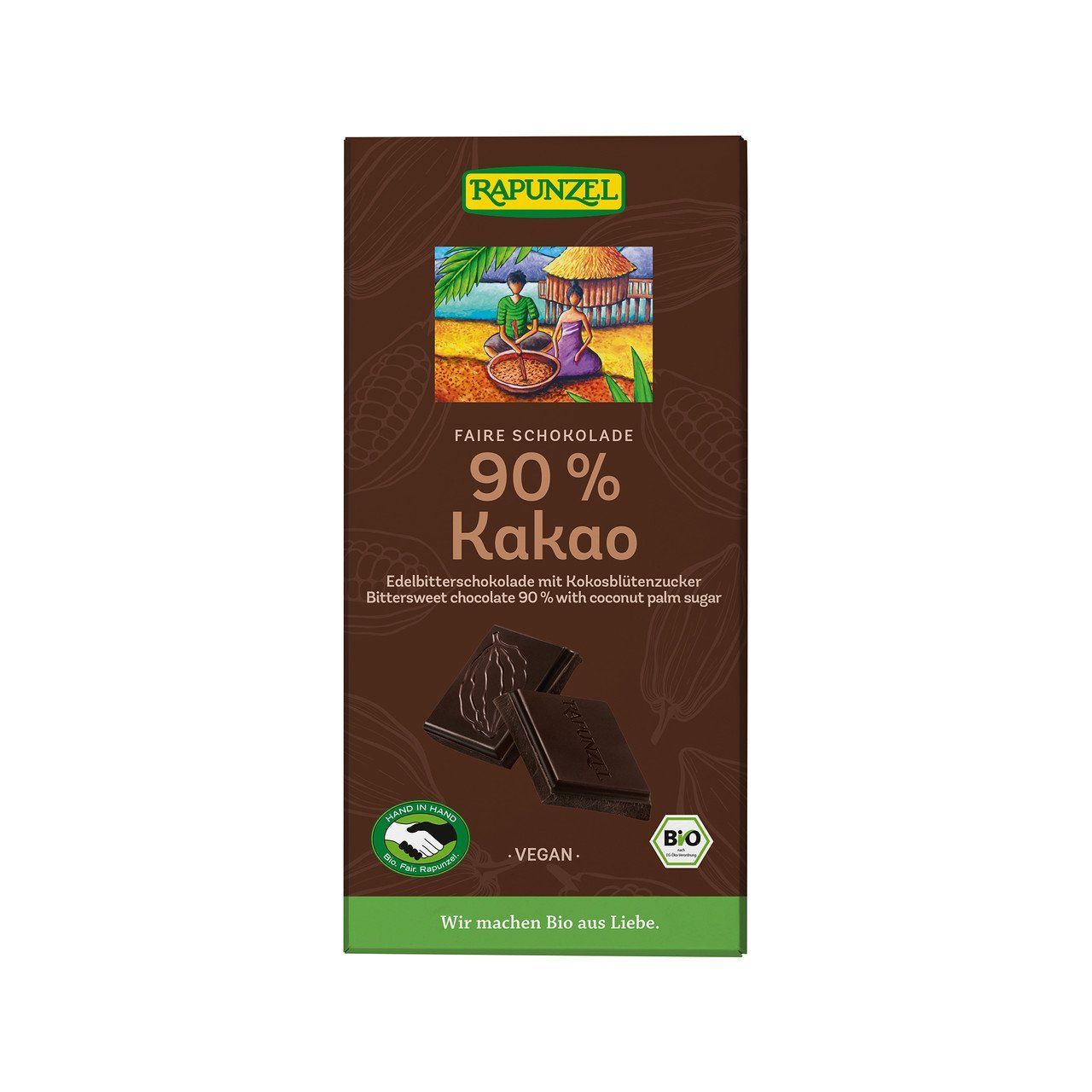 Rapunzel Schokolade 90% Kakao 12x 80g Tafeln