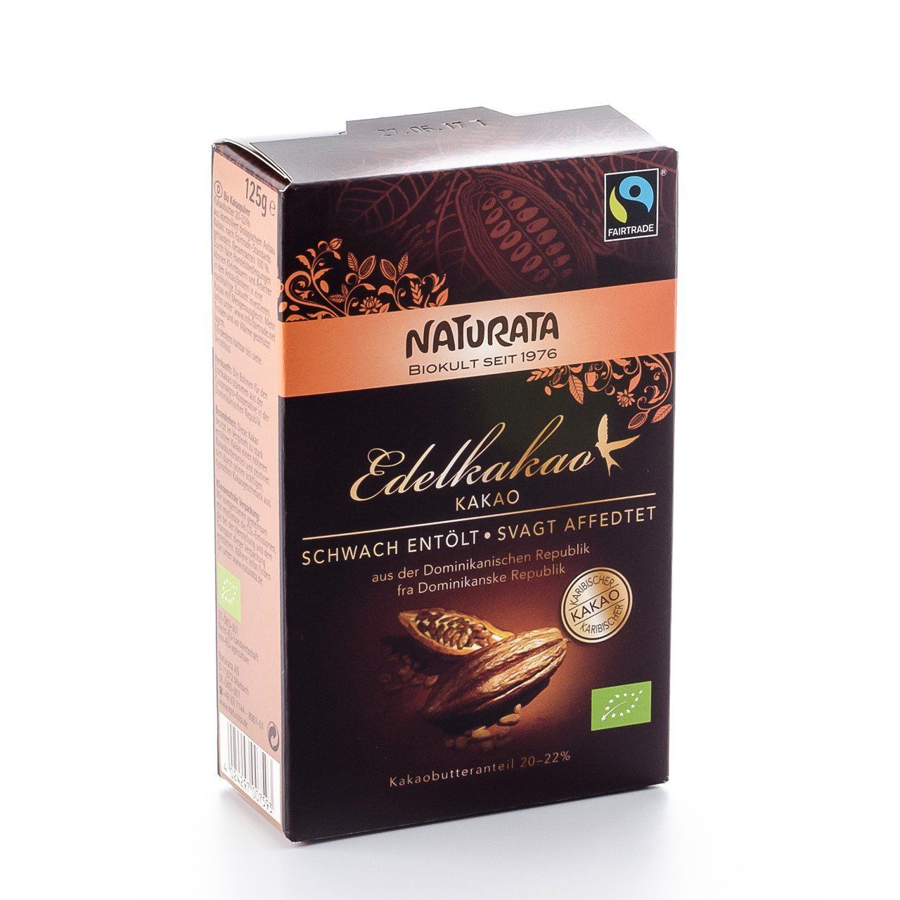 Naturata Edel Kakao schwach entölt (20-22% Fettanteil), EU Bio 125g