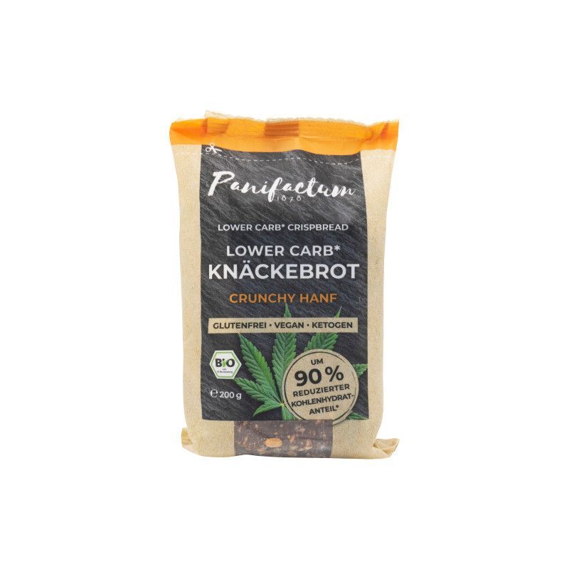 Panifactum Lowcarb Knäckebrot Crunchy Hanf glutenfrei Bio 3x 200 g