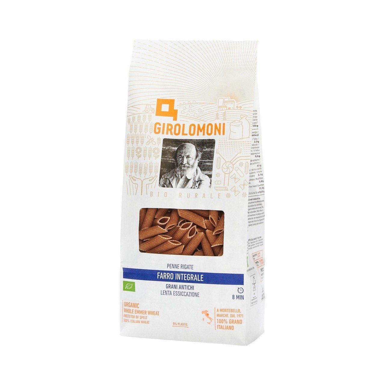 Penne Rigate Emmer Vollkorn Girolomoni , EU Bio 500g