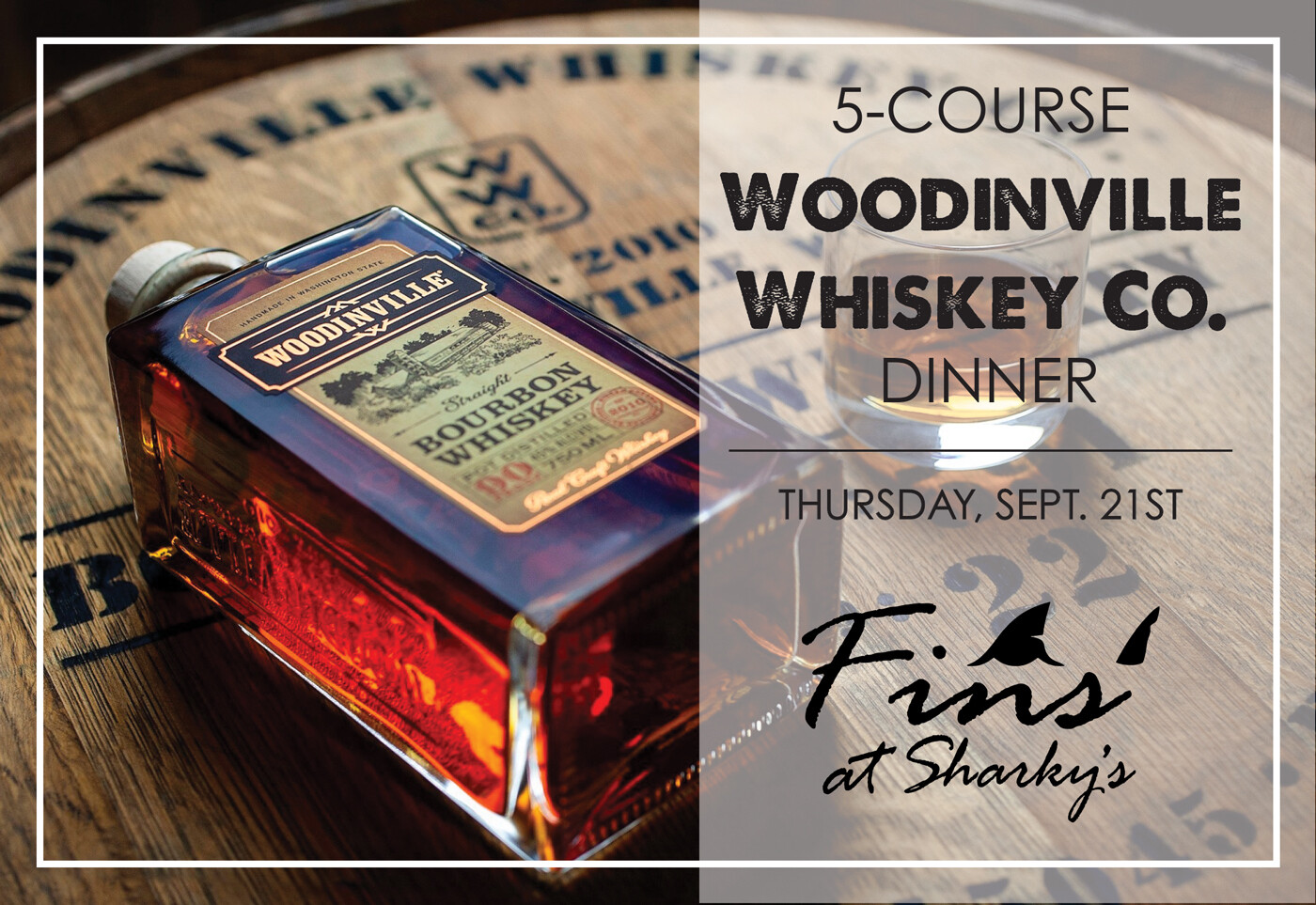 Fins' 5-Course Woodinville Whiskey Co. Dinner